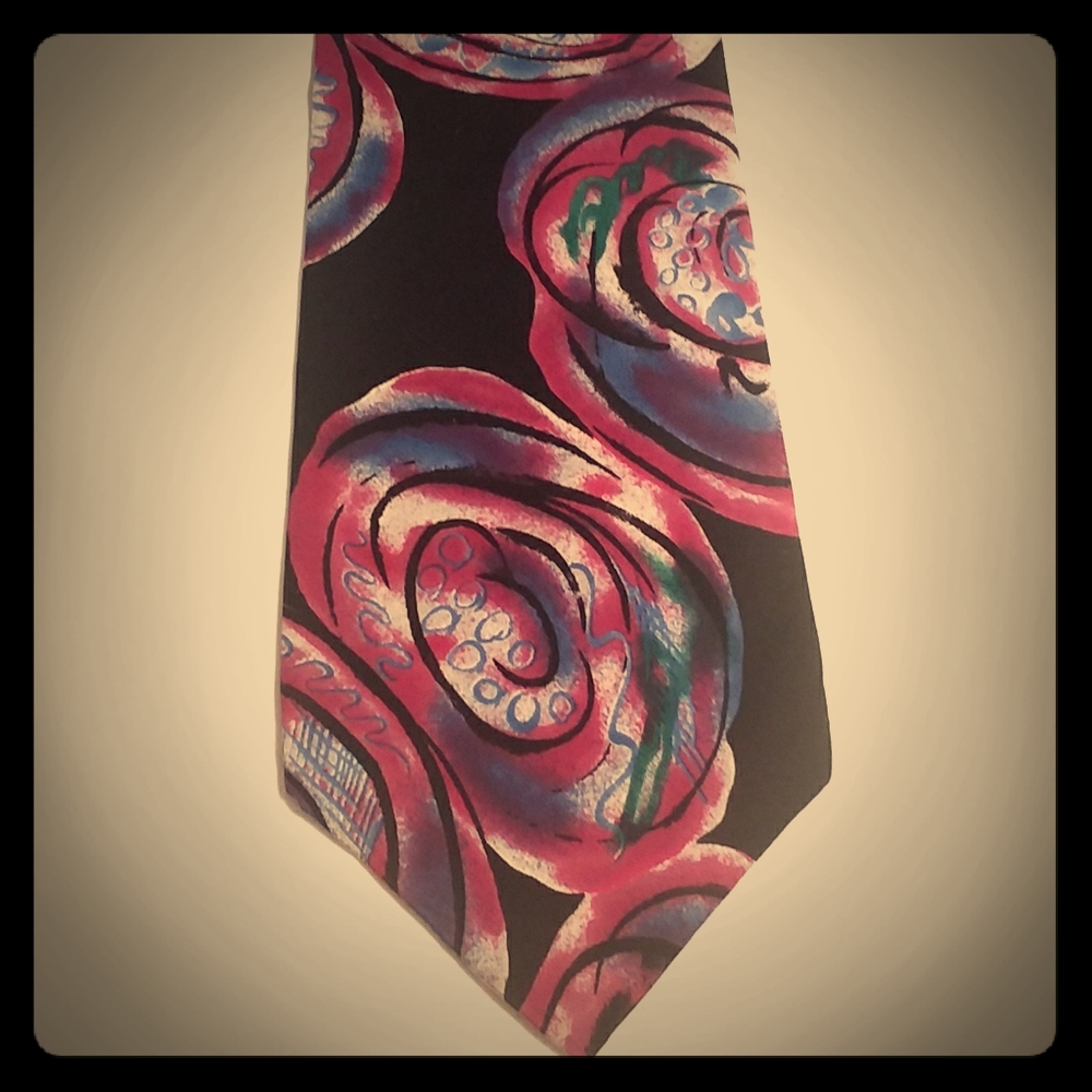 N240, Montagu, tie, Black, red, 4" wide